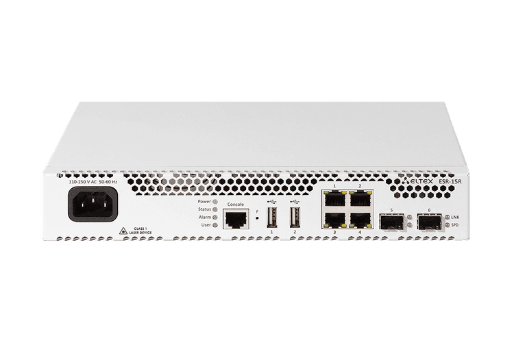 ESR-15R FSTEC | Межсетевой экран Eltex 4 порта 1G, 2 порта 1G SFP, Firewall Perfomance 558,7 Мбит/с, ФСТЭК А4