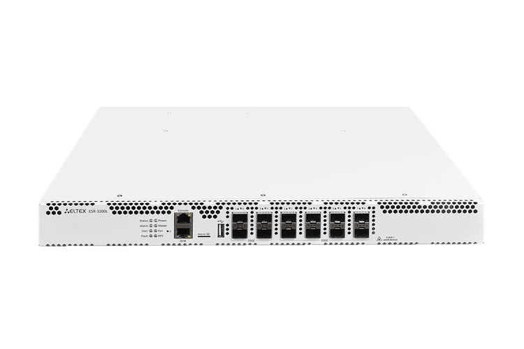 ESR-3200L FSTEC | Межсетевой экран Eltex 8×10G SFP+, 4×10G (SFP+) / 25G (SFP28), Firewall Perfomance 8,4 Гбит/с, ФСТЭК А4