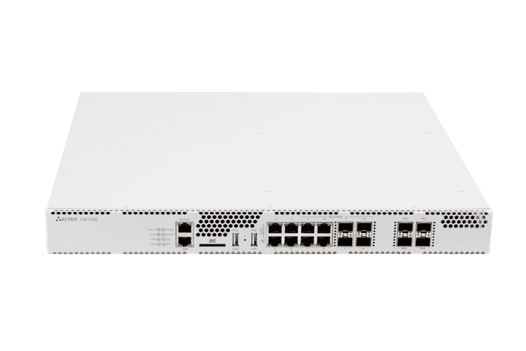 ESR-1500 FSTEC | Межсетевой экран Eltex 4х1G, 4хcombo 1G, 4х10G, Firewall Perfomance 5,6 Гбит/с, ФСТЭК А4