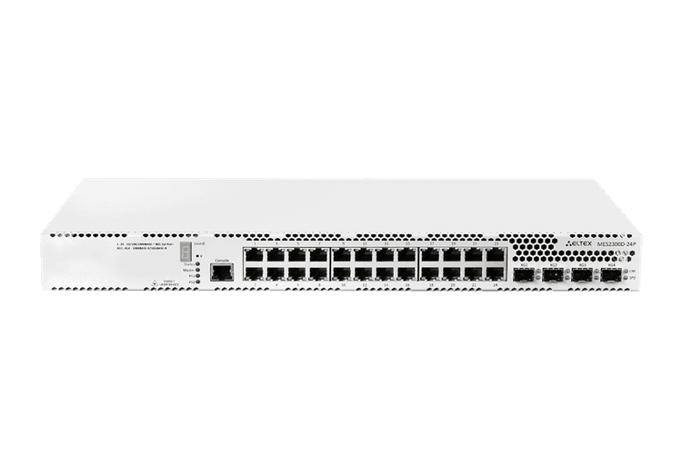 MES2300D-24P | Коммутатор Eltex 24 порта 1G PoE/PoE+, 4 порта 10G (SFP+)