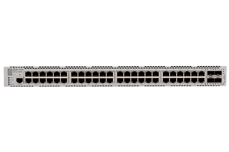 MES2348B | Коммутатор Eltex 48 портов 1G, 4 порта 10G (SFP+), АКБ разъёмы