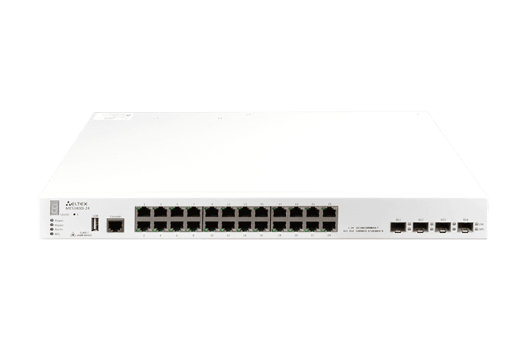 MES3400I-24 | Промышленный коммутатор Eltex 24 порта 1G, 4 порта 10G (SFP+)