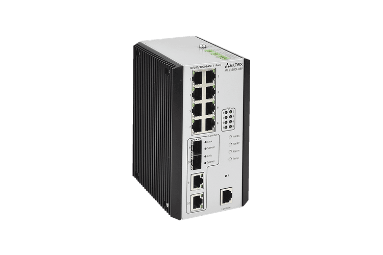 MES3500I-08P | Промышленный коммутатор Eltex 8 портов 1G PoE/PoE+, 2 combo-порта 1G