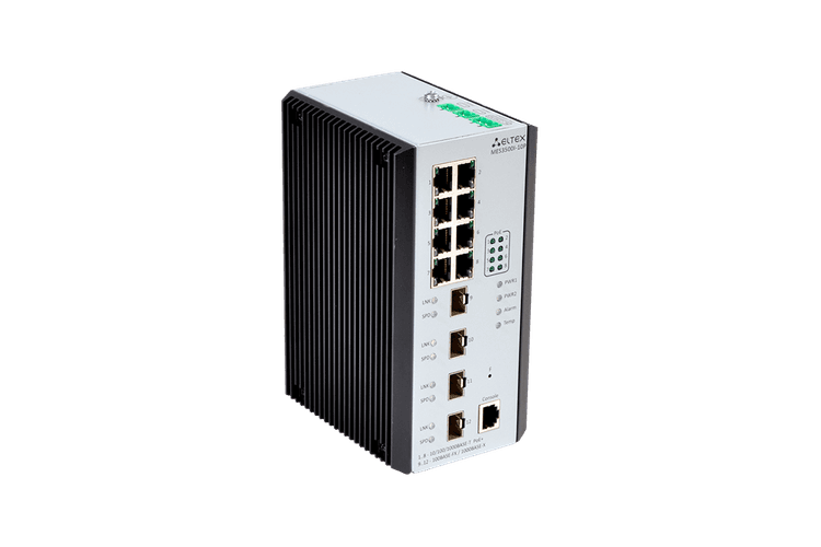 MES3500I-10P | Промышленный коммутатор Eltex 8 портов 1G PoE/PoE+, 4 порта 1G (SFP)