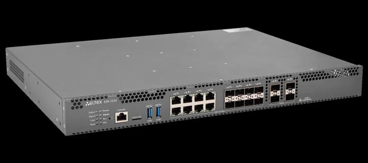 ESR-3150 | Маршрутизатор Eltex 8 портов 1G Combo (RJ-45/SFP), 4x10G (SFP+), Firewall Perfomance 10,5 Гбит/с)