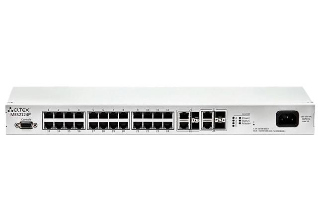 MES2124P | Коммутатор Eltex 24 порта 1G PoE/PoE+, 4 combo-порта 1G