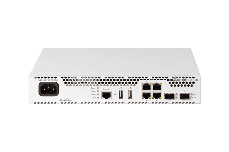 ESR-15R | Маршрутизатор Eltex 4 порта 1G, 2х1G (SFP), Firewall Perfomance 0,56 Гбит/с