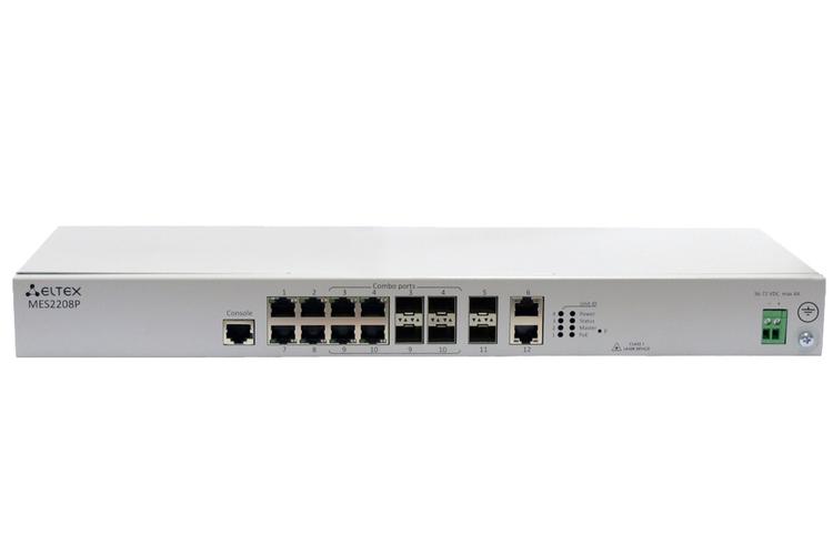 MES2208P | Коммутатор Eltex 2 порта 1G, 4 порта 1G PoE/PoE+, 4 combo-порта 1G, 2 порта 1G (SFP)