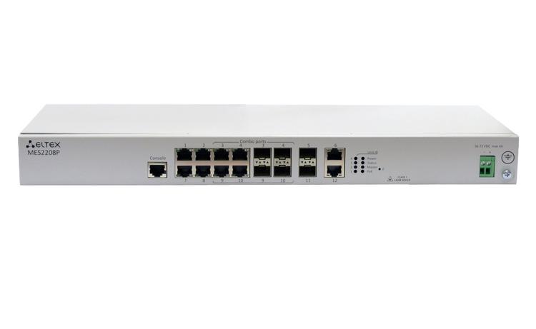 MES2208P | Коммутатор Eltex 2 порта 1G, 4 порта 1G PoE/PoE+, 4 combo-порта 1G, 2 порта 1G (SFP)