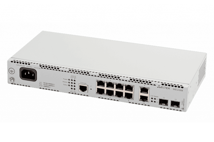 MES2308 | Коммутатор Eltex 10 портов 1G, 2 порта 1G (SFP)