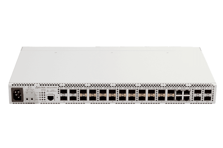 MES2324FB | Коммутатор Eltex 20 портов 1G (SFP), 4 combo-порта 1G, 4 порта 10G (SFP+)