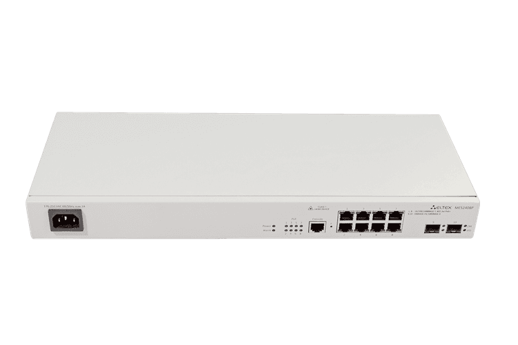 MES2408P | Коммутатор Eltex 8 портов 1G PoE/PoE+, 2 порта 1G (SFP)