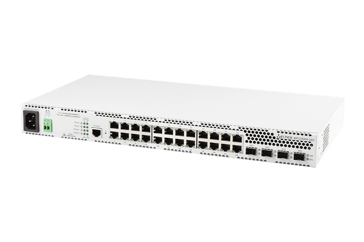 MES2420B-24D | Коммутатор Eltex 24 порта 2.5G, 4 порта 10G (SFP+), АКБ разъёмы