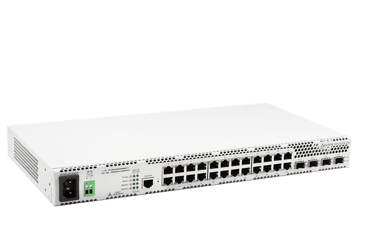 MES2420B-24D | Коммутатор Eltex 24 порта 2.5G, 4 порта 10G (SFP+), АКБ разъёмы