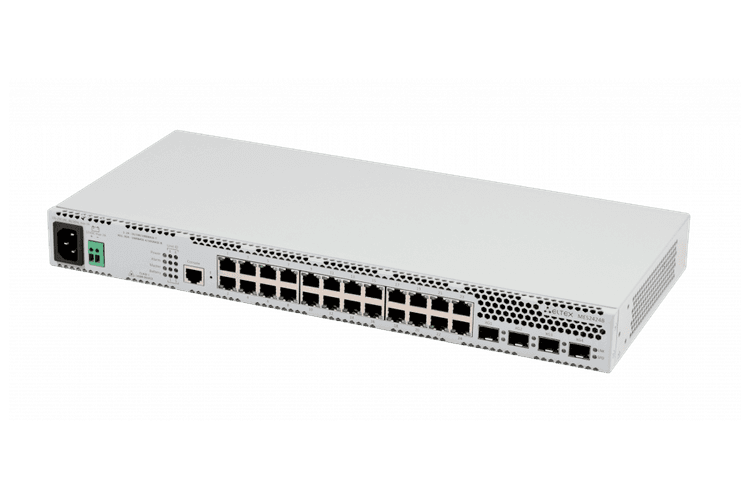 MES2424B | Коммутатор Eltex 24 порта 1G, 4 порта 10G (SFP+), АКБ разъёмы