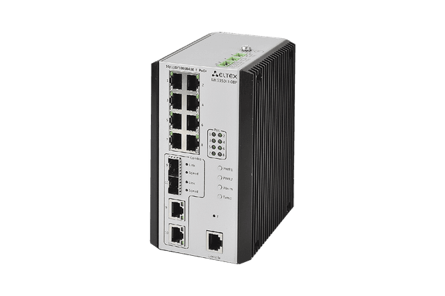 MES3500I-08P | Промышленный коммутатор Eltex 8 портов 1G PoE/PoE+, 2 combo-порта 1G