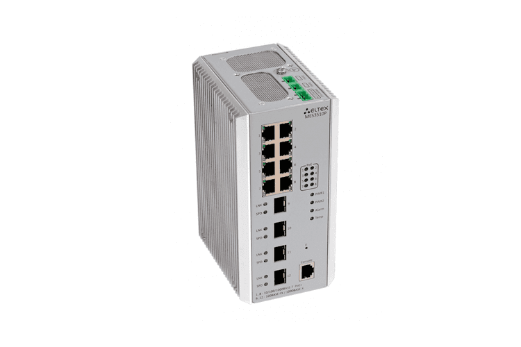 MES3510P | Промышленный коммутатор Eltex 8 портов 1G PoE/PoE+, 4 порта 1G (SFP)