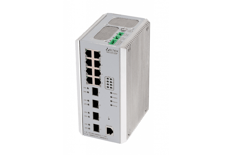 MES3510P | Промышленный коммутатор Eltex 8 портов 1G PoE/PoE+, 4 порта 1G (SFP)