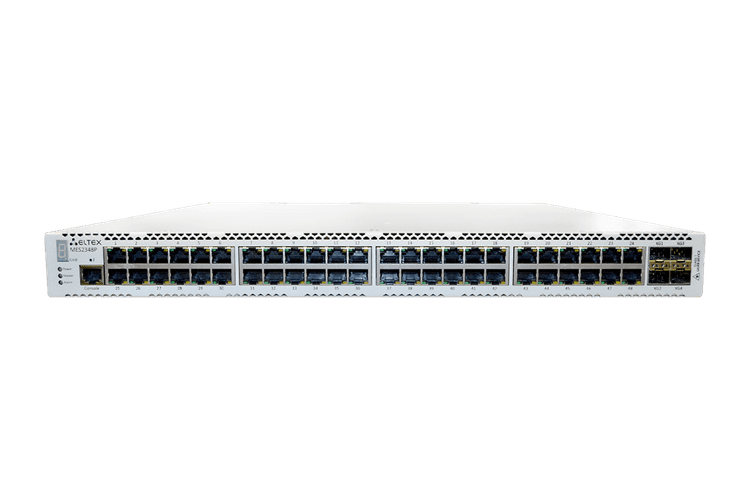 MES2348P | Коммутатор Eltex 48 портов 1G PoE/PoE+, 4 порта 10G (SFP+)