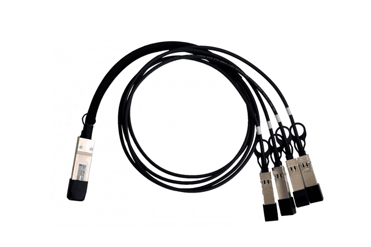 FH-DP4T30QS01, QSFP+ to 4хSFP+ Direct attach passive cable, 1m