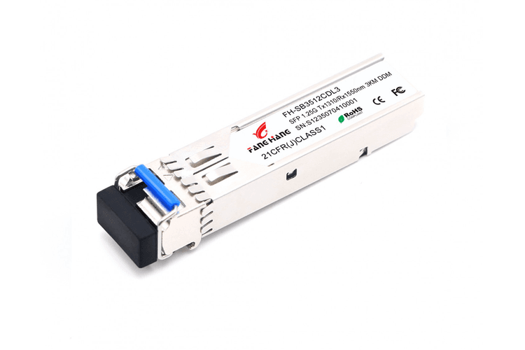 FH-SB5312CDL3, 3 км SFP модуль WDM, 1.25 G, TX 1550 нм, RX 1310 нм, LC, DDM