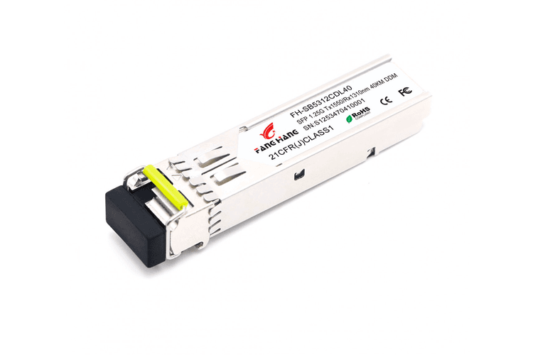 40 км SFP модуль WDM, 1.25 G, TX 1550 нм, RX 1310 нм, LC, DDM