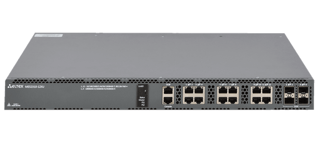 MES2310-12XU | Коммутатор Eltex 12 портов 10G PoE/PoE+/PoE++, 4 порта 25G (SFP28)