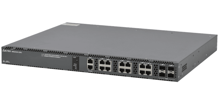 MES2310-12XU | Коммутатор Eltex 12 портов 10G PoE/PoE+/PoE++, 4 порта 25G (SFP28)