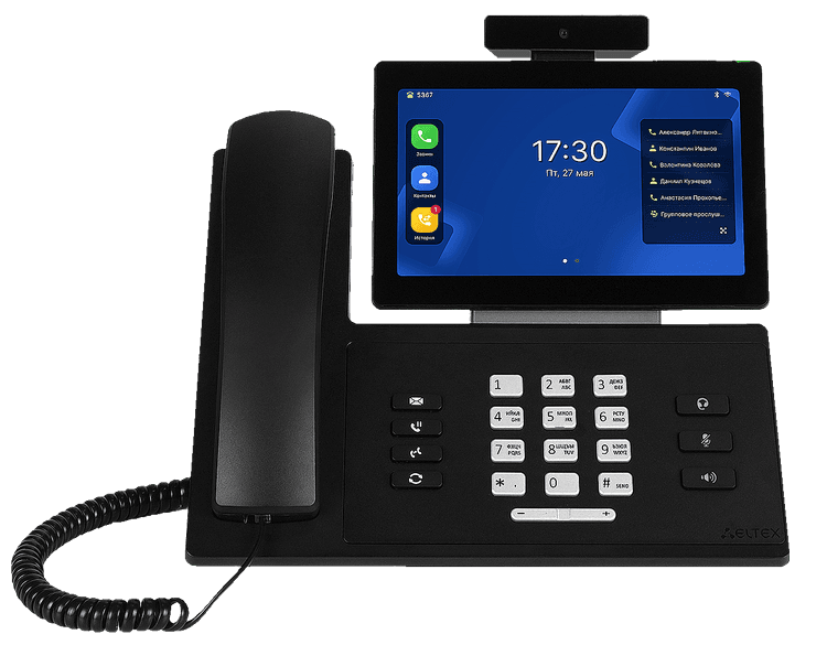 VP-100P | IP телефон Eltex 20 аккаунтов, 2 порта 1G, PoE+