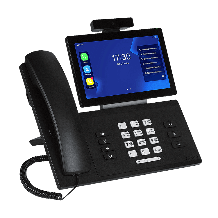 VP-100P | IP телефон Eltex 20 аккаунтов, 2 порта 1G, PoE+