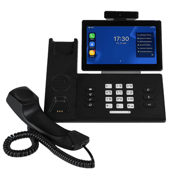 VP-100P | IP телефон Eltex 20 аккаунтов, 2 порта 1G, PoE+